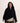 Brushed Mohair Poncho with Collar - Black - The Glamorous Goat