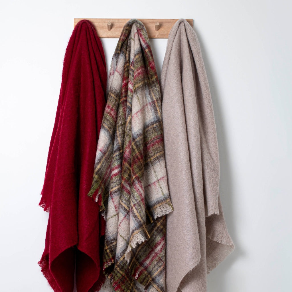 Heather Patterned Throw Hawea Heather Mohair Throw | The Glamorous Goat