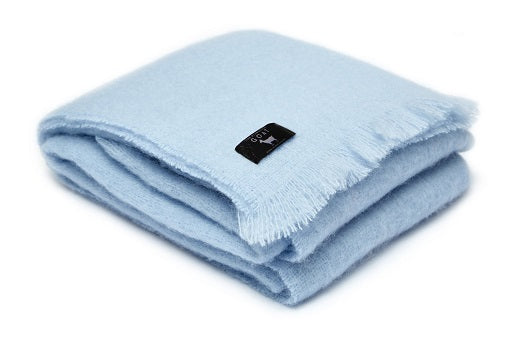 Capri Blue Mohair Throw - The Glamorous Goat